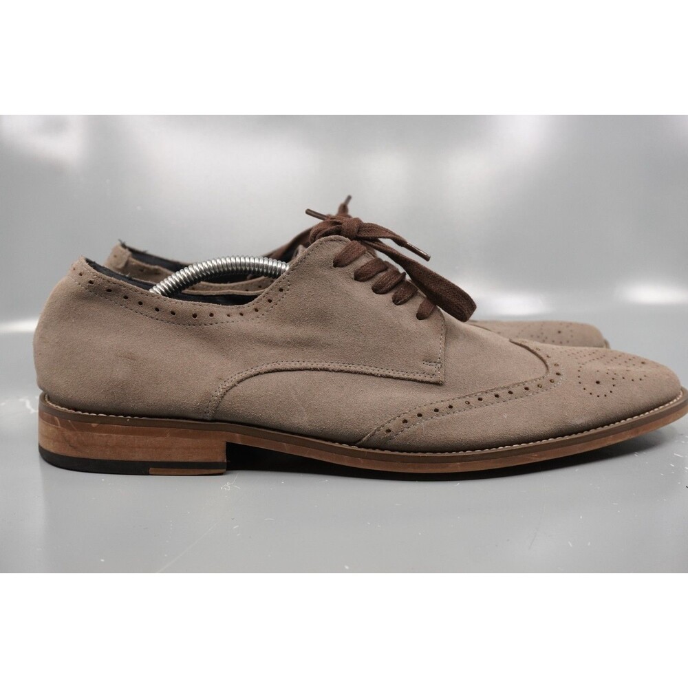 Joseph Abboud Wingtip Oxford Dress Shoe Men’s Size 13 Gray Leather Suede